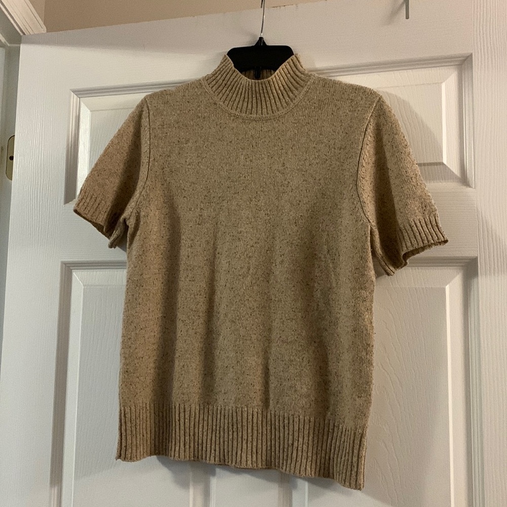Soft Merino wool mock neck sweater